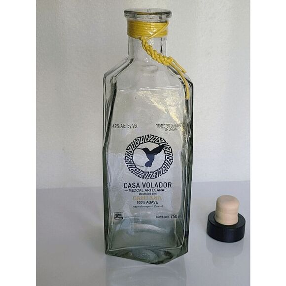 EMPTY Collectible Top Shelf Tequila Casa Volador Mezcal Damiana Bottle - Picture 8 of 9